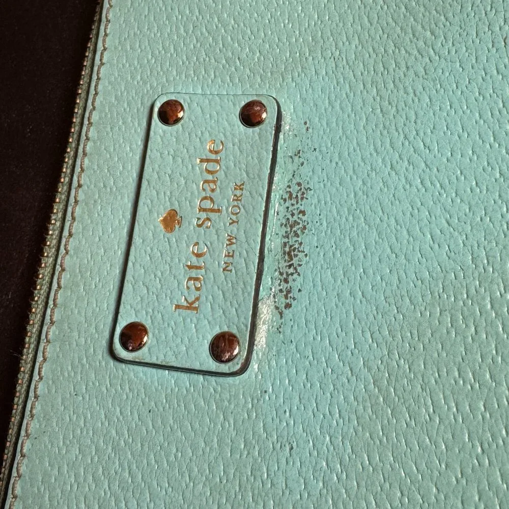 Kate Spade Wellesley Hanna baby blue leather crossbody purse
